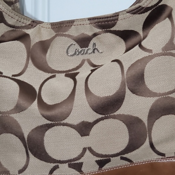 Coach Duffle Signature Canvas Leather SIGNATURE PIECED DUFFLE STYLE F17490 - Picture 2 of 5